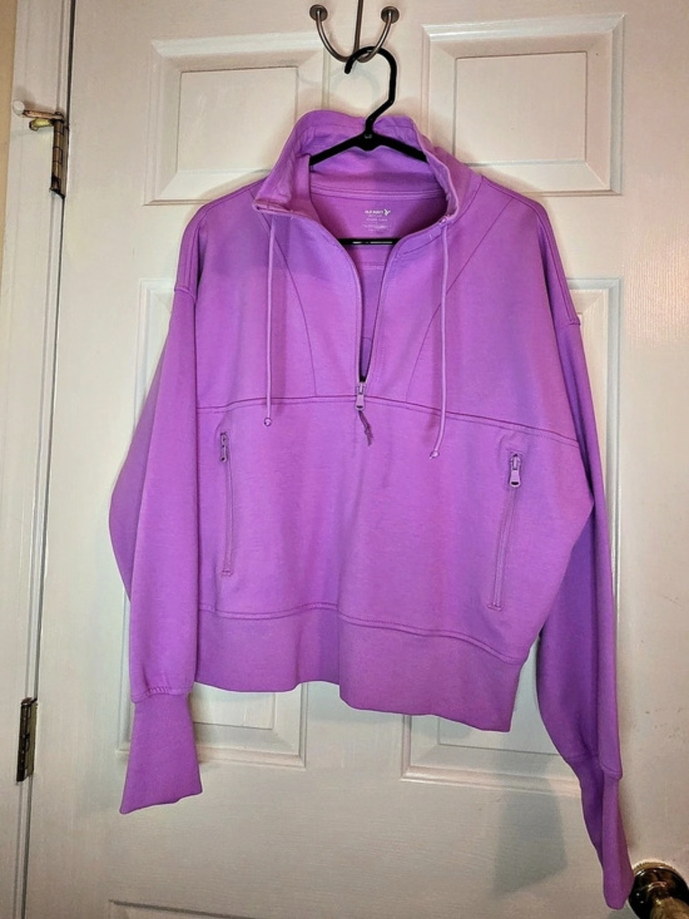 Old Navy Dynamic Fleece Half-Zip Sweatshirt Purple Hoodie